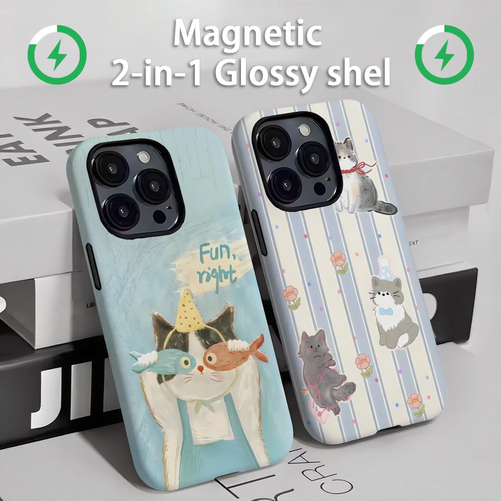 Phone Cases Apple - Cute cats and dogs Phone Case