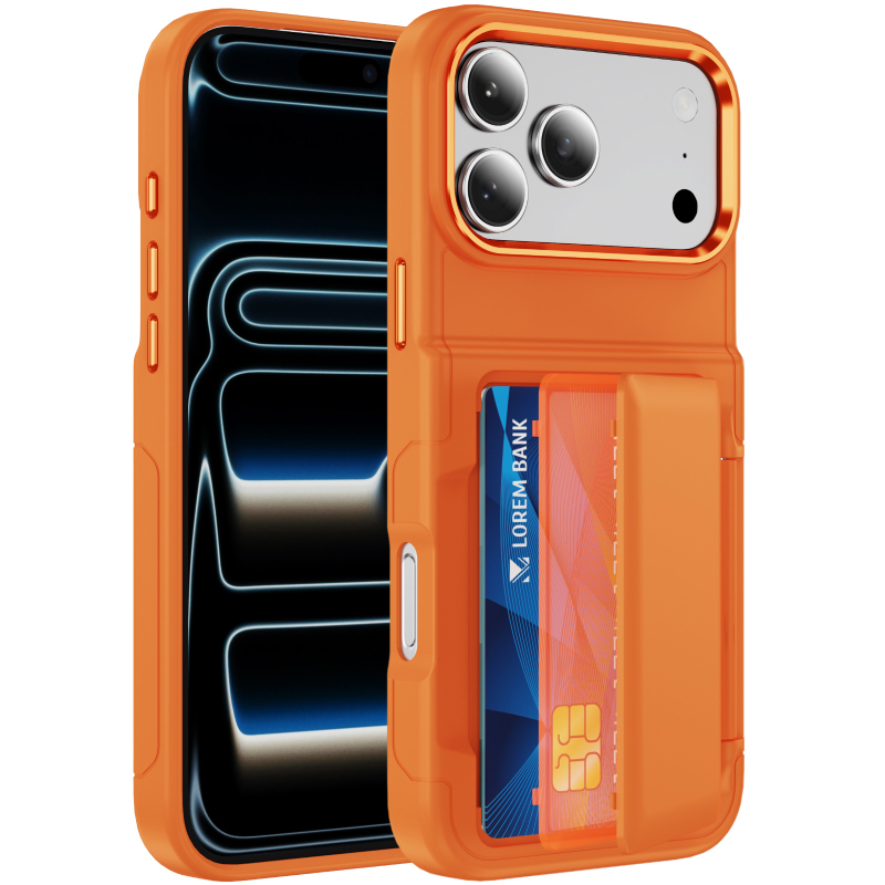 Phone Cases That Hold Cards - New Solid Color Frosted PC Wallet