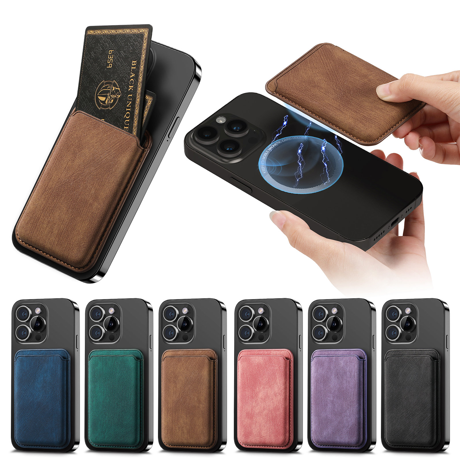 Phone Cases That Hold Cards - Retro Matte PU Leather Card Bag