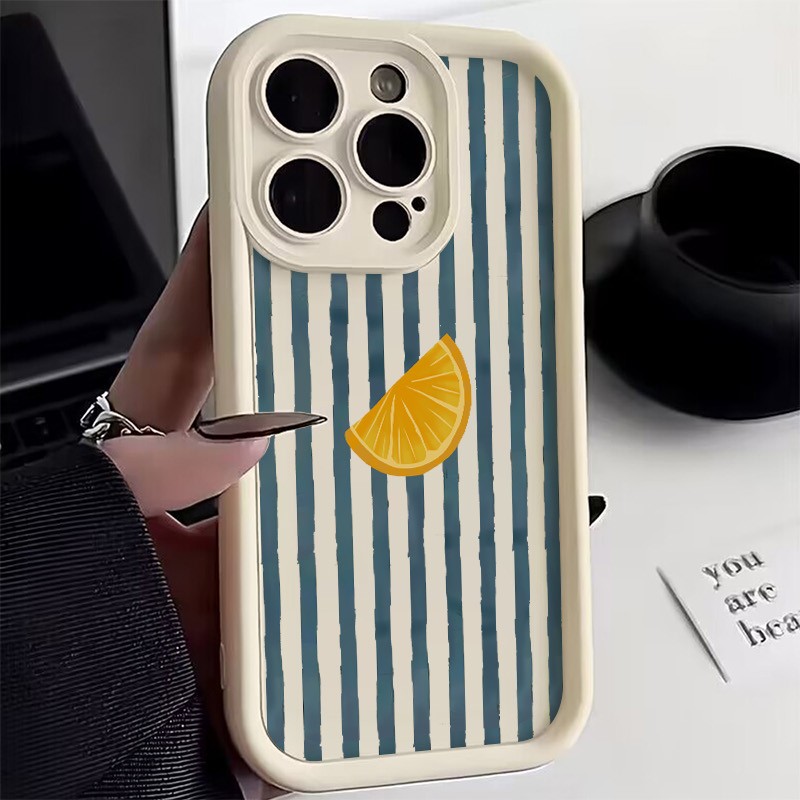 Phone Cases Xs Max - Striped Lemon Slice Pattern Phone Case