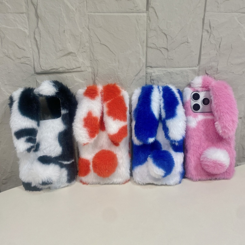 Phone Cases Apple - Cute Rabbit Design Fluffy Phone Cases
