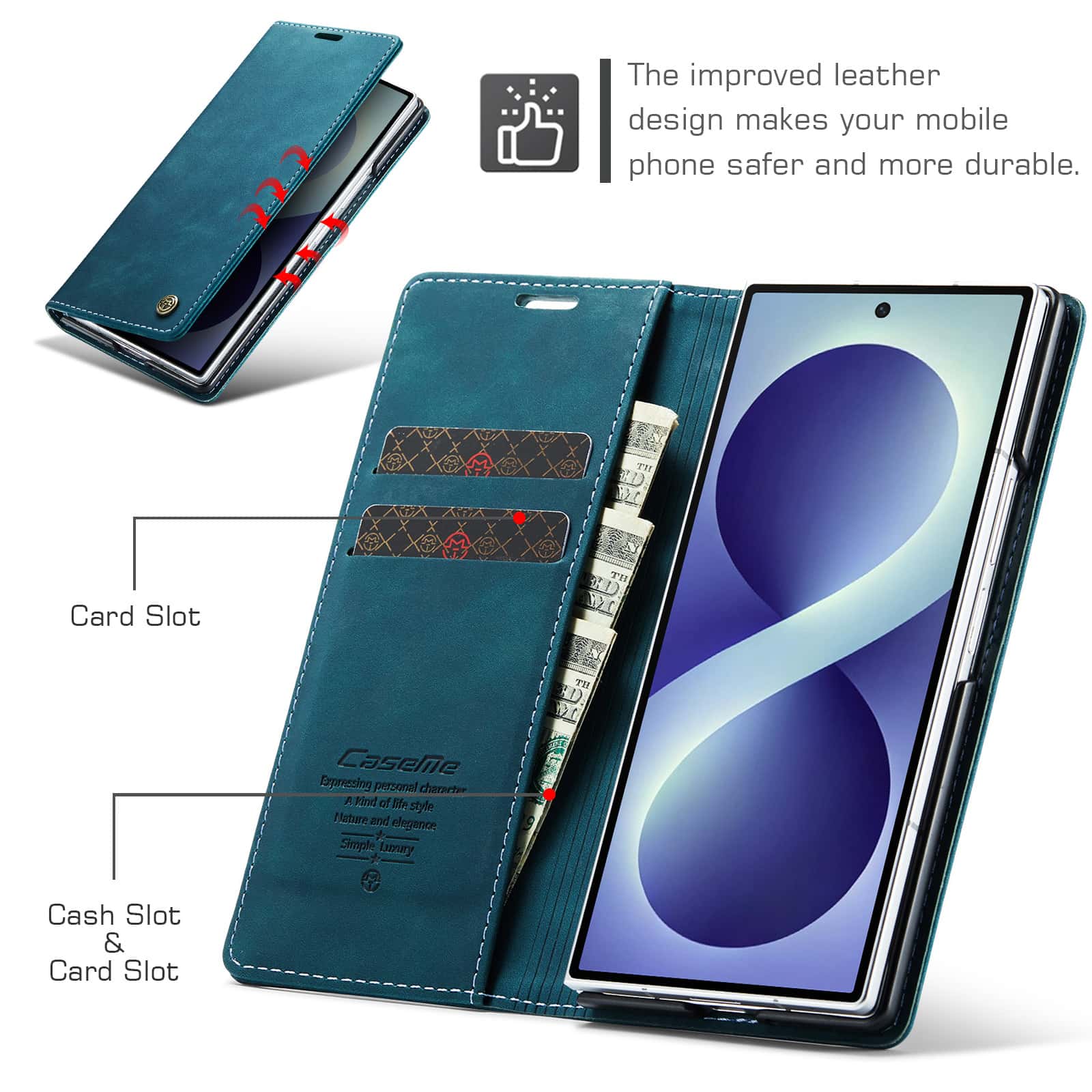 Leather Flip Wallet Case for S - Leather Folio Wallet Case 评论和价格