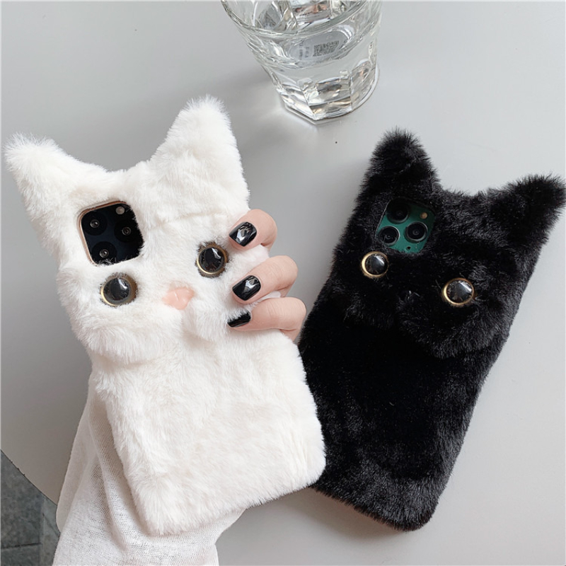 3D Cute Cartoon Cat Furry Plus - Phone Cases Apple 评论和价格
