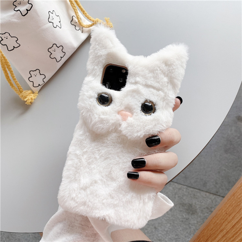 3D Cute Cartoon Cat Furry Plus - Phone Cases Apple 评论和价格