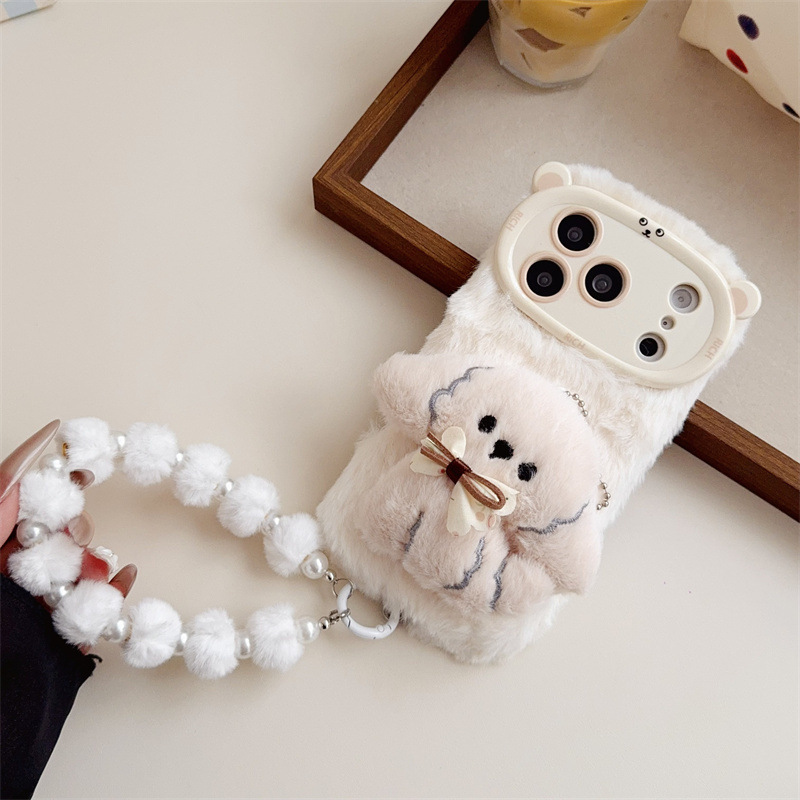3D Cartoon Bowknot Puppy Warm  - Phone Cases Apple 评论和价格