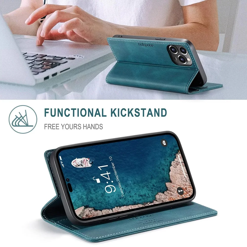 Leather Cases for IPhone 16 15 - Leather Folio Wallet Case 评论和价格