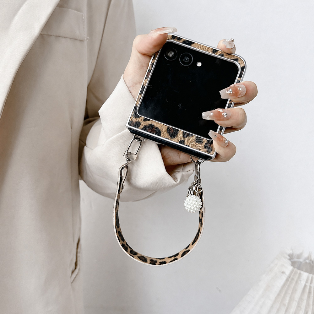Leopard Print Folding Flip Pho - Phone Cases With Charms 评论和价格