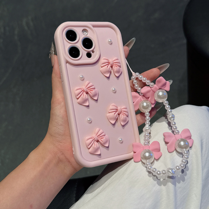 Pink Phone Case With Bowknot P - Phone Cases With Charms 评论和价格