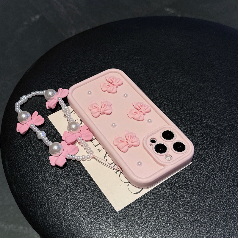 Pink Phone Case With Bowknot P - Phone Cases With Charms 评论和价格