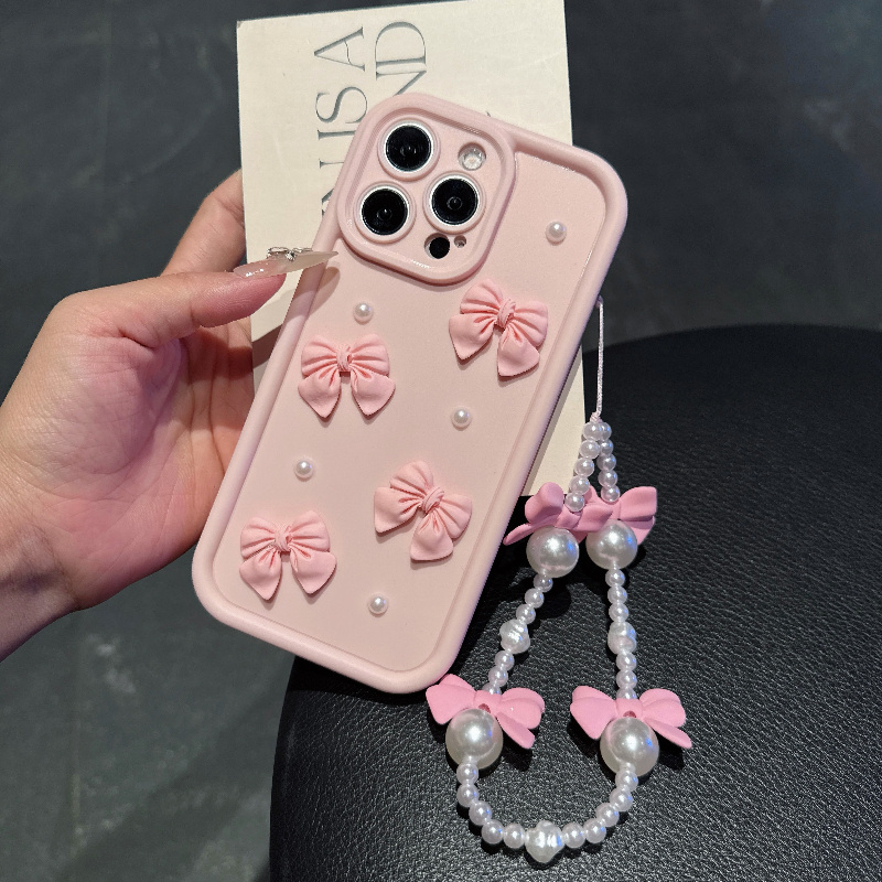 Pink Phone Case With Bowknot P - Phone Cases With Charms 评论和价格