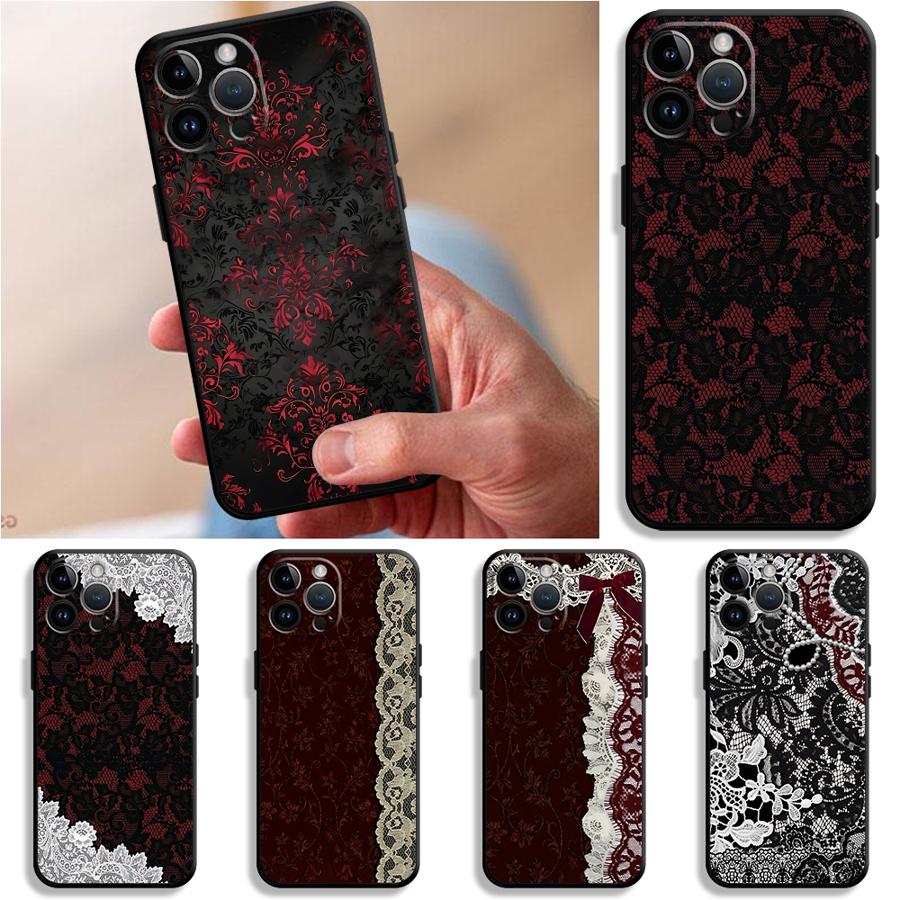 Black And Red Sexy Lace Phone  - Phone Cases Xs Max 评论和价格