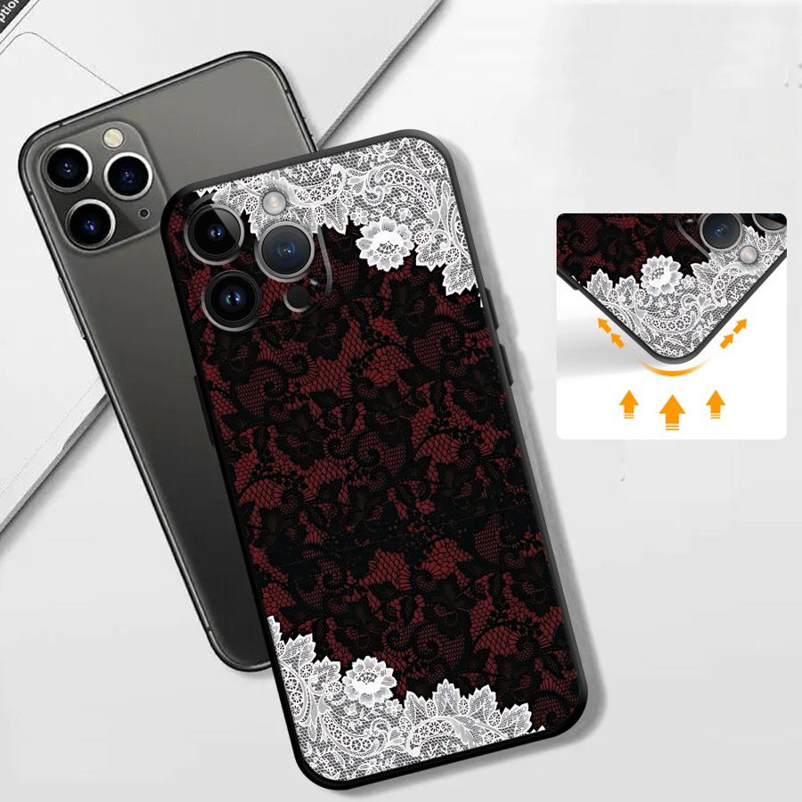 Black And Red Sexy Lace Phone  - Phone Cases Xs Max 评论和价格