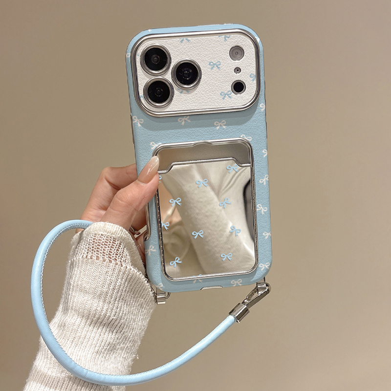 Cute Bow Mirror Card Holder Ph - Phone Cases That Hold Cards 评论和价格