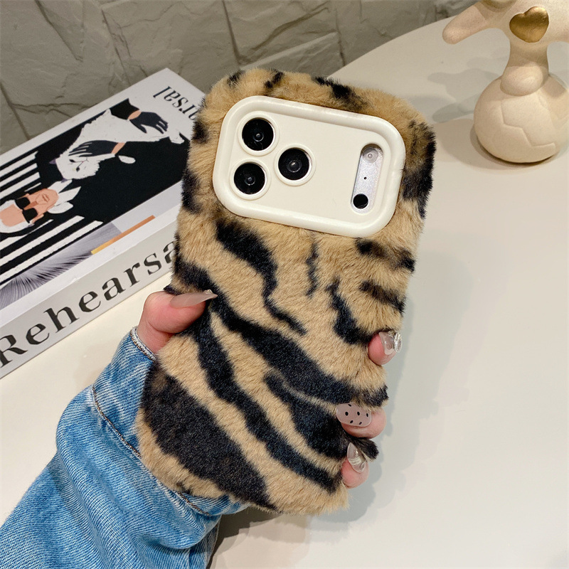 Luxury Zebra Pattern Fluffy Pl - Phone Cases Apple 评论和价格