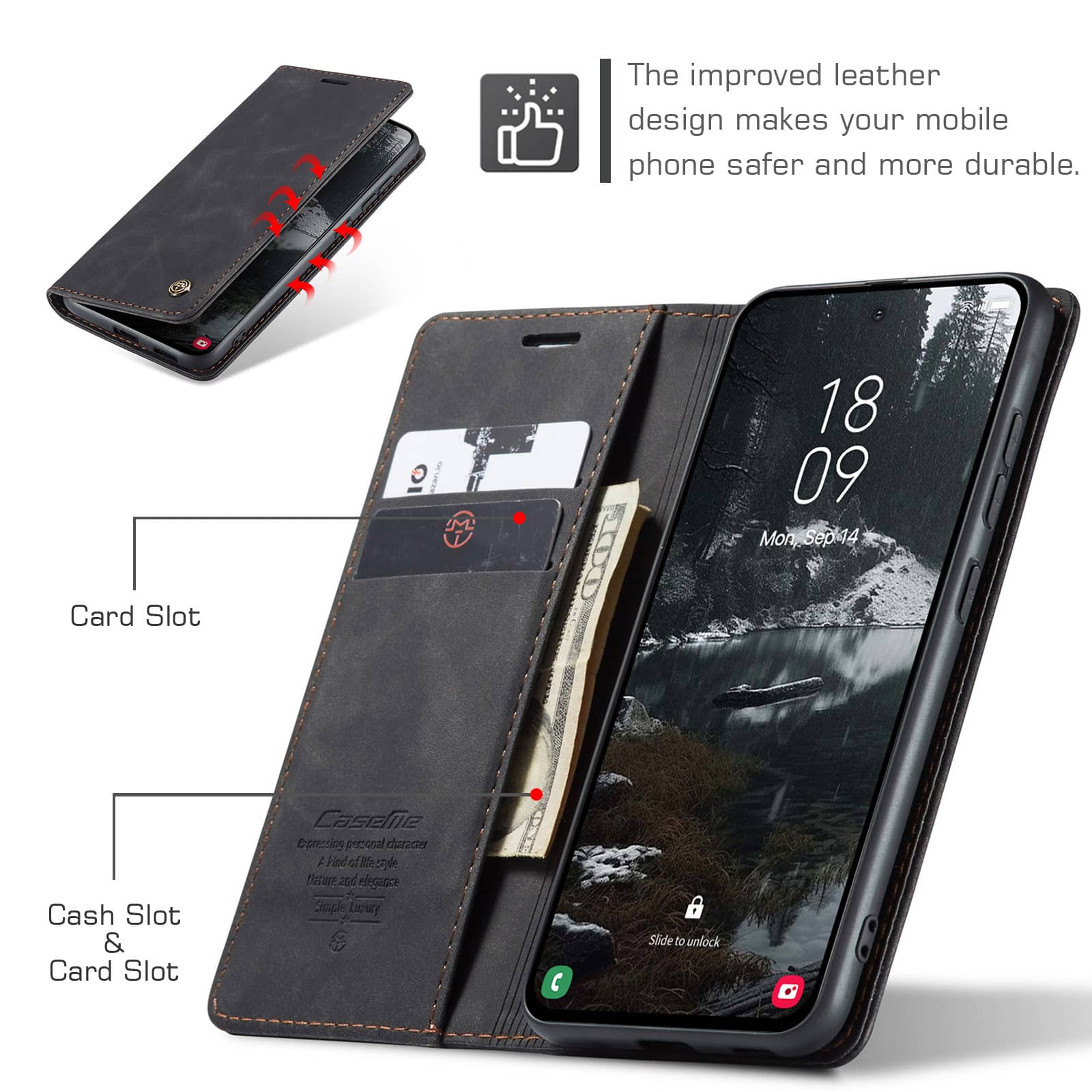 Flip Wallet Case for Samsung G - Leather Folio Wallet Case 评论和价格