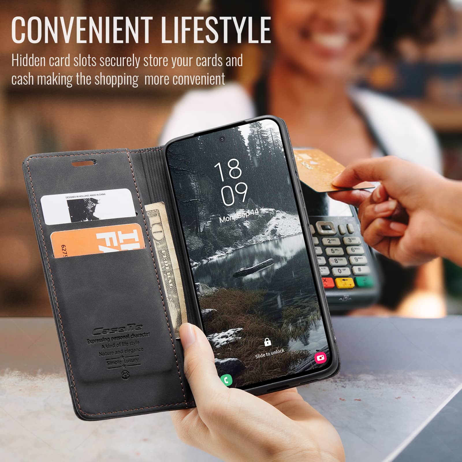 Flip Wallet Case for Samsung G - Leather Folio Wallet Case 评论和价格