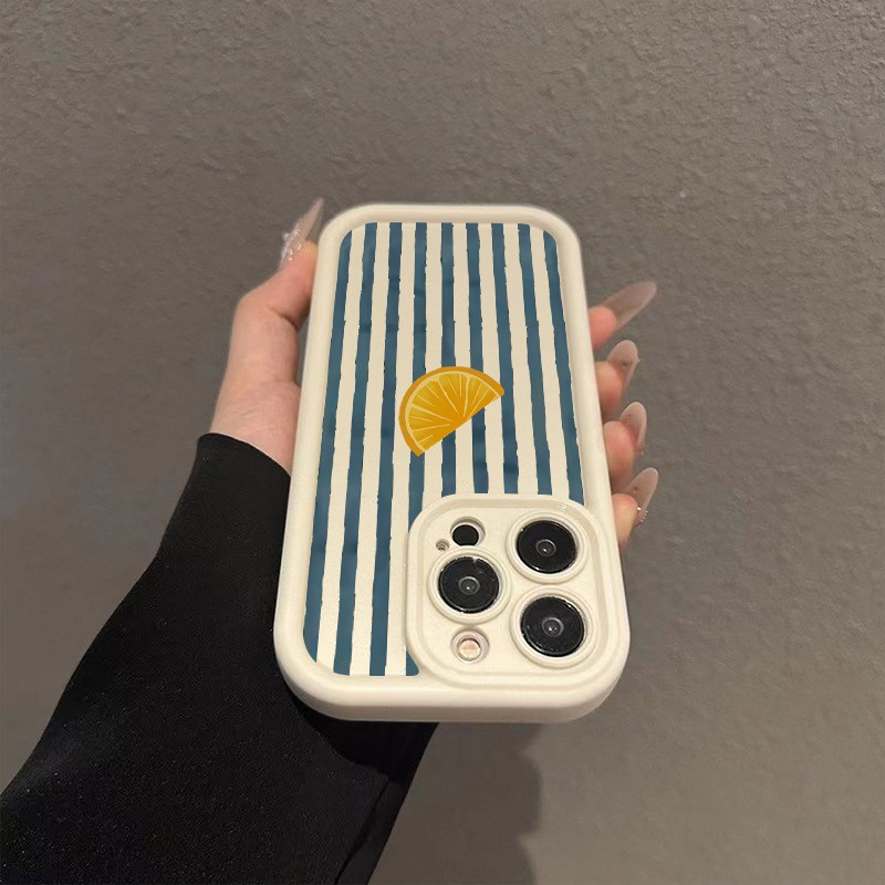 Striped Lemon Slice Pattern Ph - Phone Cases Xs Max 评论和价格