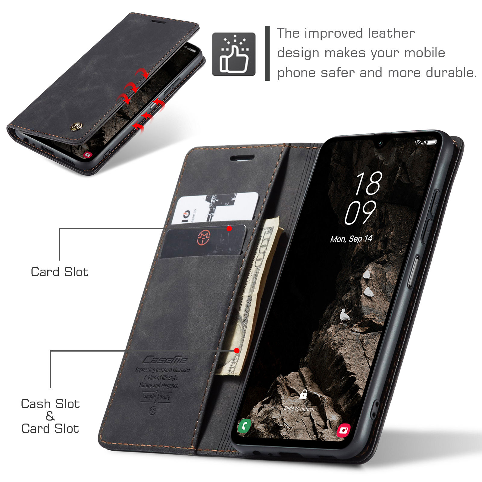 Flip Wallet Case for Samsung G - Leather Folio Wallet Case 评论和价格