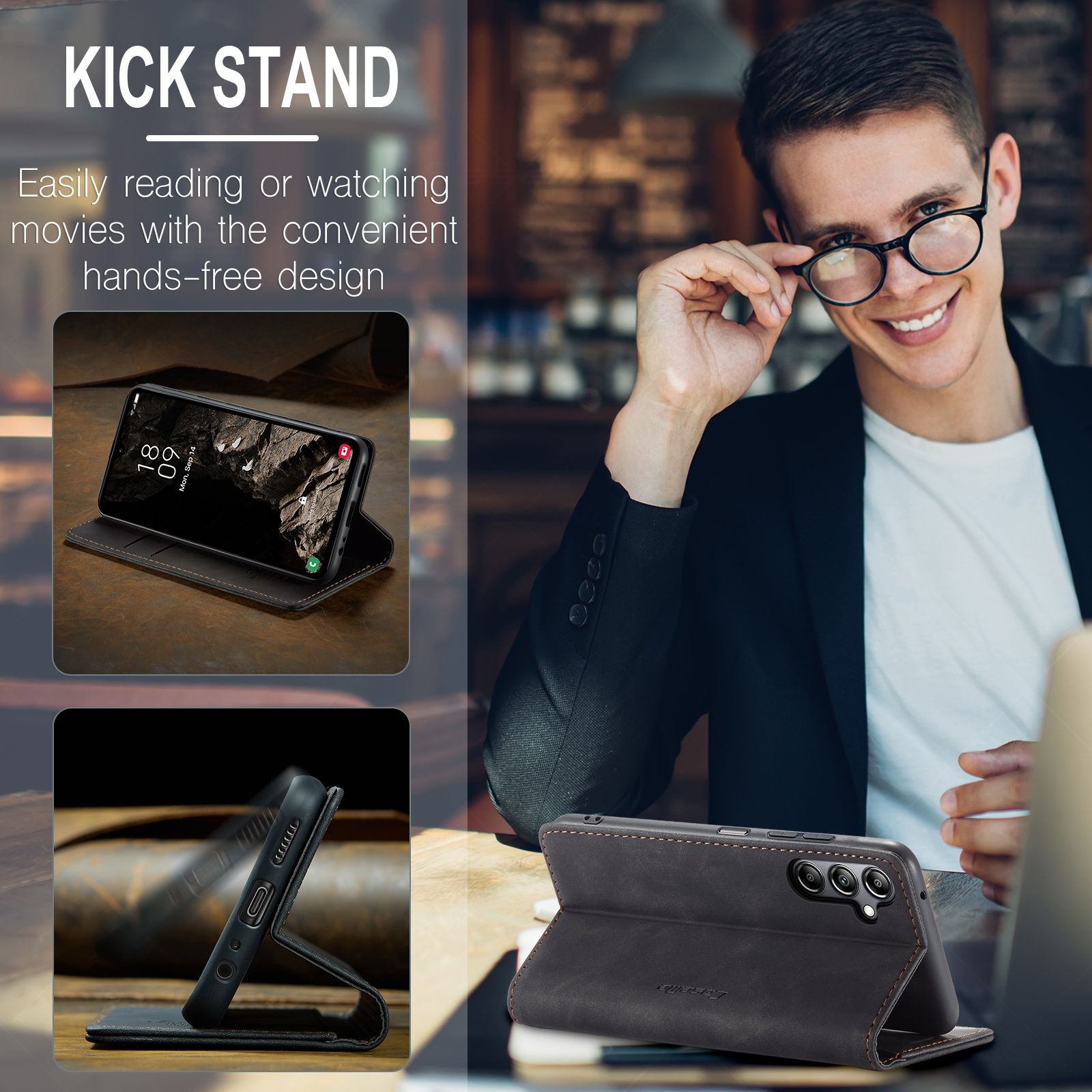Flip Wallet Case for Samsung G - Leather Folio Wallet Case 评论和价格