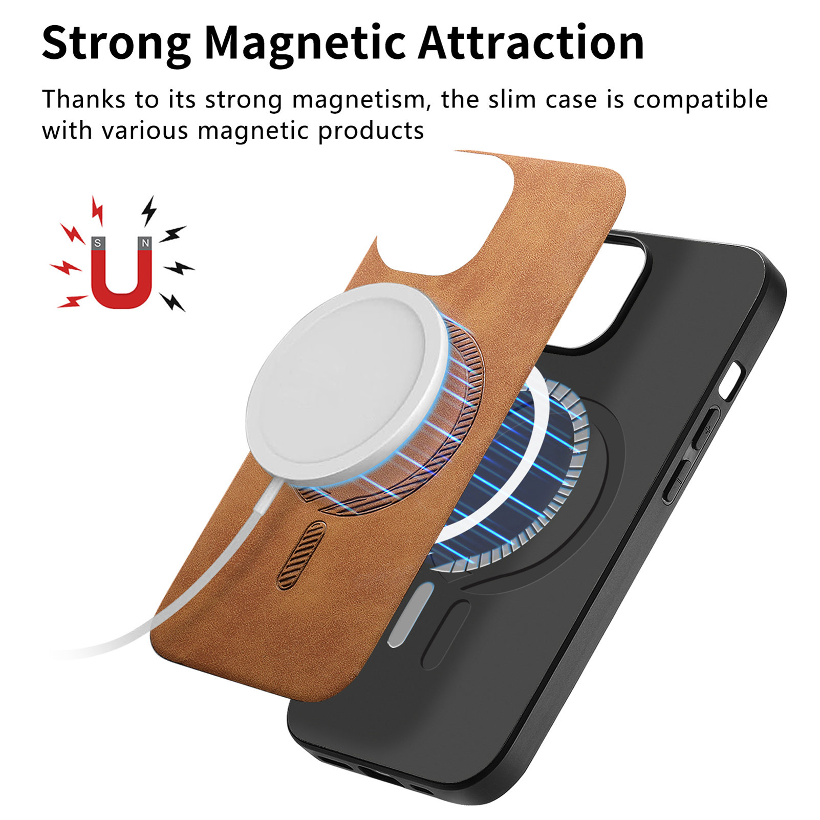 Magnetic Wireless Charging Lea - Phone Cases That Charge Your Phone 评论和价格