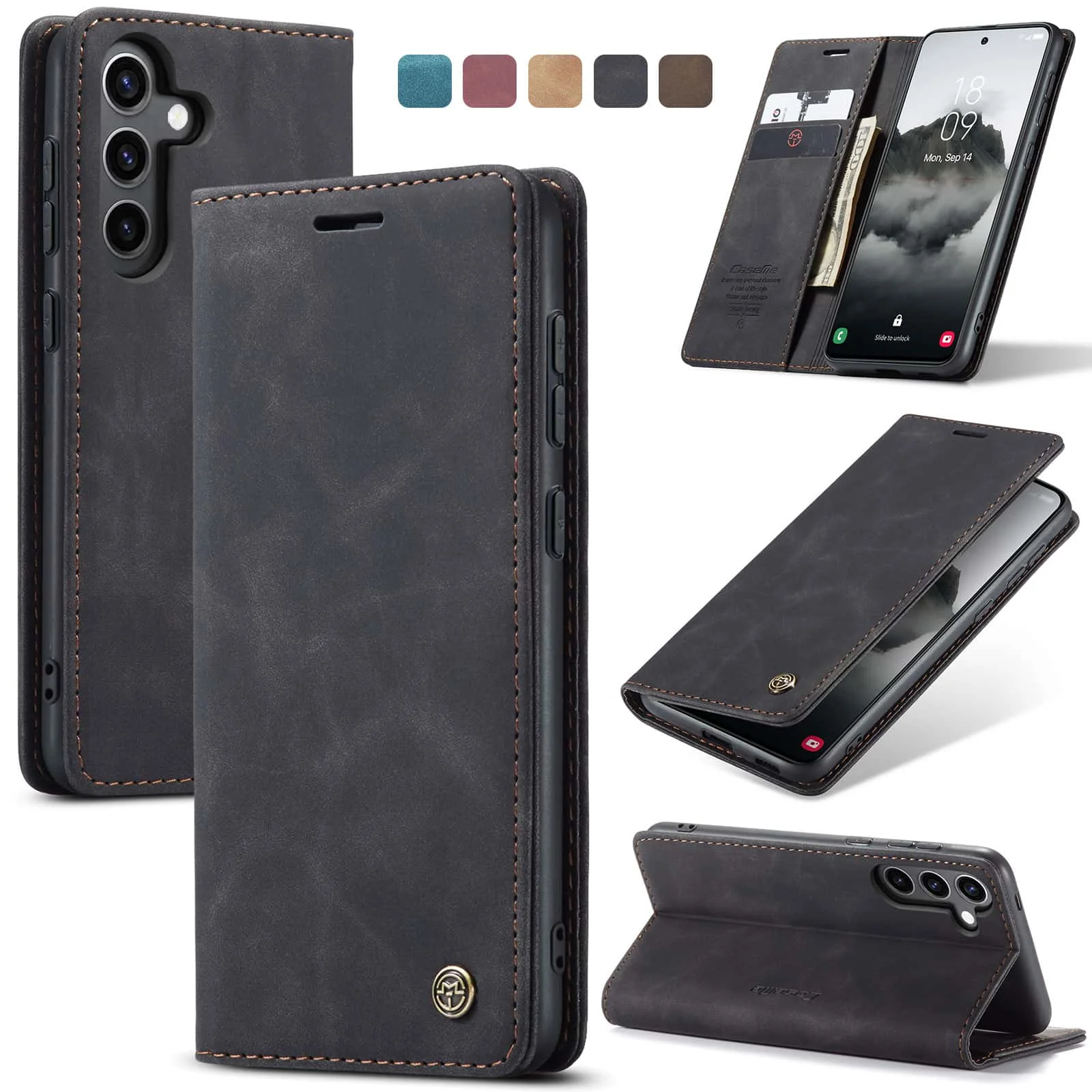 Retro Leather Flip Case For Sa - Leather Folio Wallet Case 评论和价格