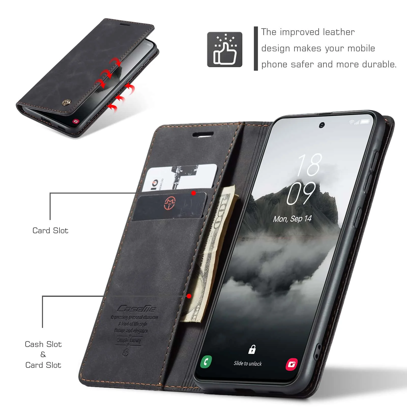 Retro Leather Flip Case For Sa - Leather Folio Wallet Case 评论和价格