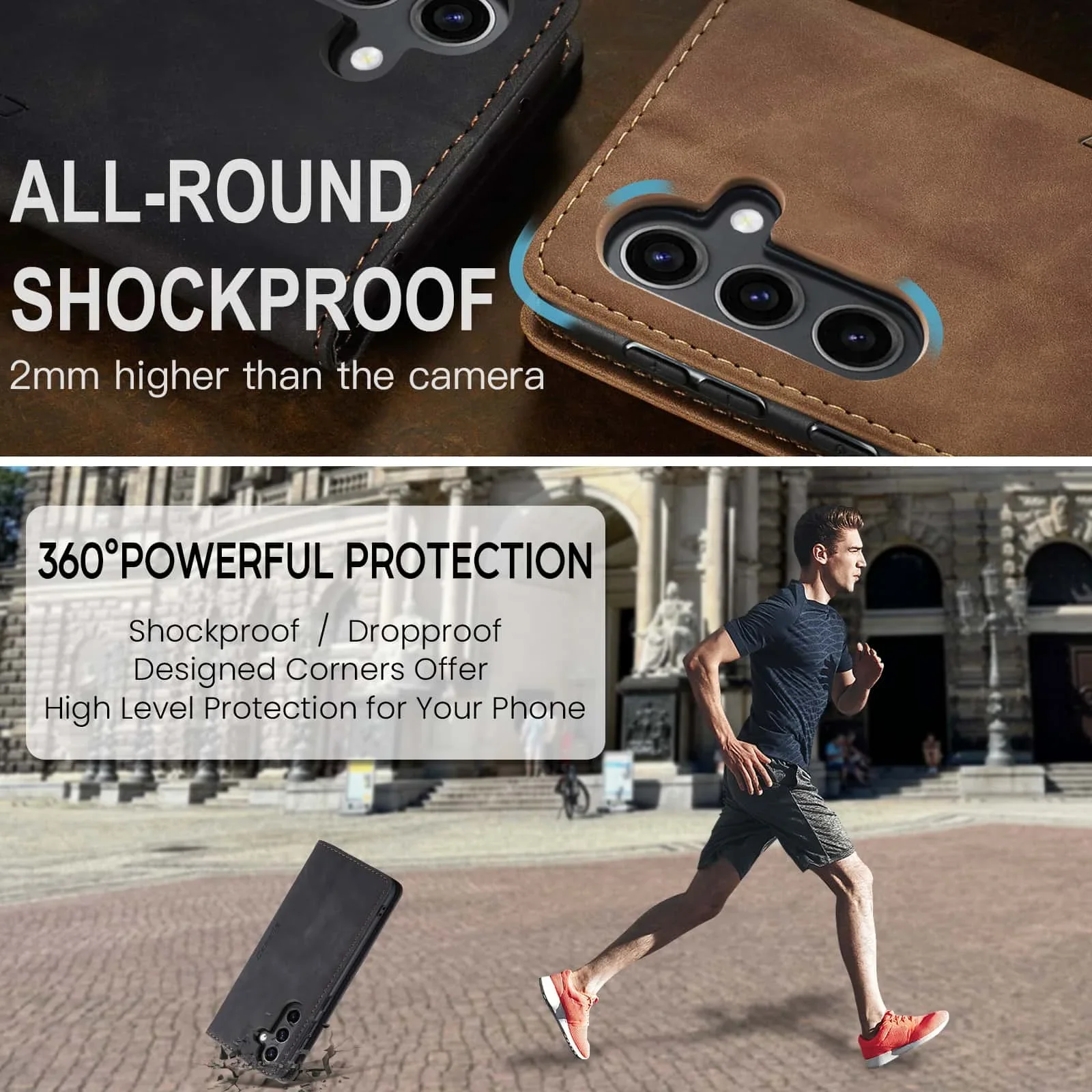 Retro Leather Flip Case For Sa - Leather Folio Wallet Case 评论和价格