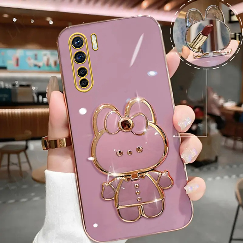 A 91 Makeup Mirror Cute Rabbit - Phone Cases Vogue 评论和价格