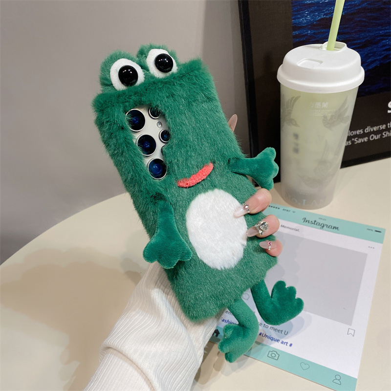 Plush Frog Phone Case, Cute Gr - Phone Cases For Samsung 评论和价格